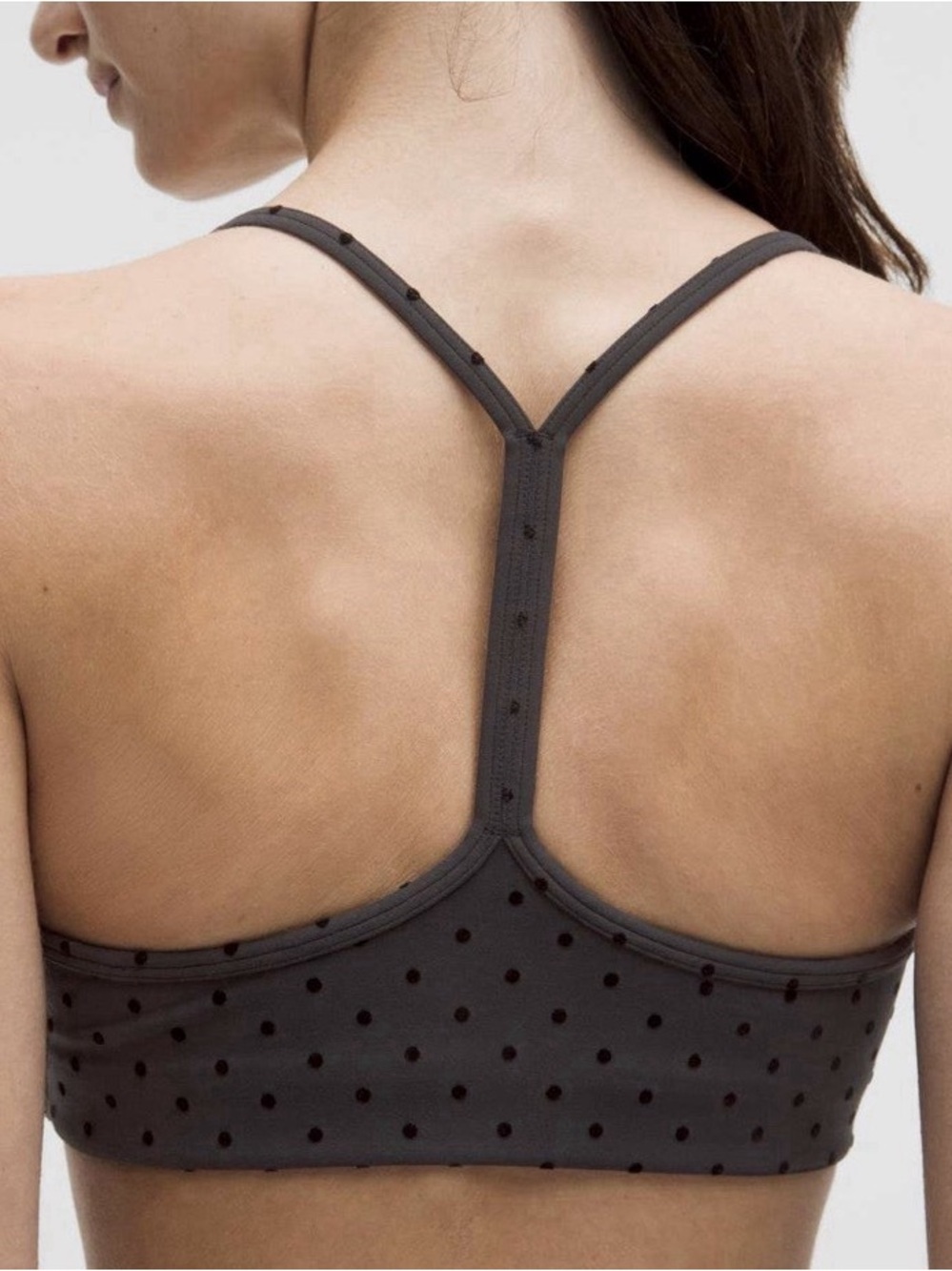 Lululemon Flow Y Sports Bra Flocked Polka Dot